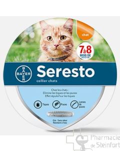 SERESTO CAT 1,25G+0,56G COLLIER VETERINAIRE ANTI PUCES ET TIQUES