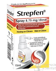 STREPFEN SPRAY Honig und Zitrone 8,75MG 15ML