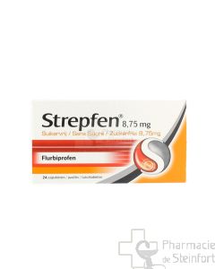 STREPFEN SANS SUCRE 8,75 MG 24 PASTILLES