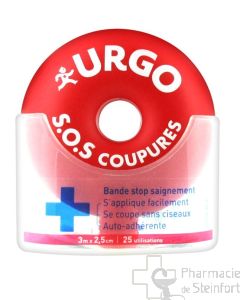 URGO SOS CUTS COUPURES BANDES 3 M X 2,5 CM