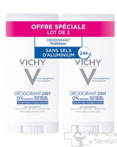 VICHY DEO Stick 24 Stunden ohne Aluminiumsalze DUO 2x 40 ML