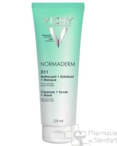 VICHY NORMADERM GEL NETTOYANT TRIACTIV 3EN1 1 NETTOYANT EXFOLLIANT MASQUE 125 ML