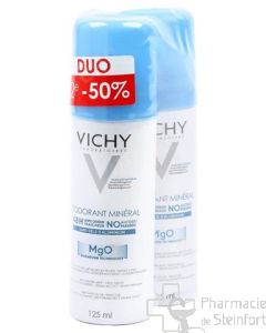 Vichy Deo Mineral 48H Ohne Aluminiumsalze Spray Duo 2 x 50 ml