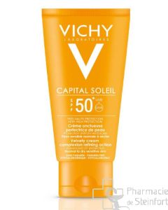 VICHY CAPITAL SONNENSCHUTZ GESCHMEIDIGE CREME FÜR NORMALE TROCKENE HAUT LSF 50+ 50 ML