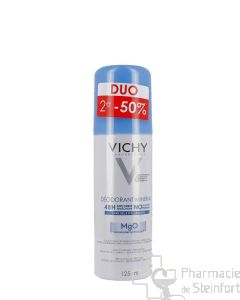 VICHY DEO MINERAL 48H SANS SEL D'ALUMINIUM AEROSOL 2x125 ML