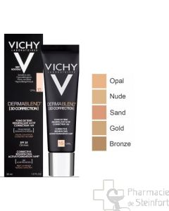 VICHY Fond DE TEINT DERMABLEND CORRECTION 3D SPF25 55 BRONZE 30ML