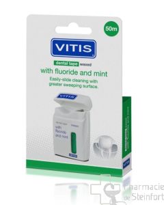 VITIS FIL DENTAIRE CIRE FLUORE MENTHOLE 50 M