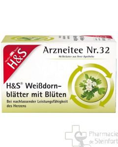 H+S WEISSDORNBLAETTER+BLUETER 20 Filterbeutel NR32