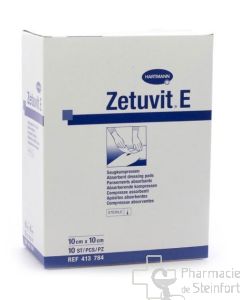 ZETUVIT E 10*x10 CM 10 COMPRESSES STERILES