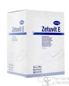 ZETUVIT E 10x10 CM 25 COMPRESSES STERILES