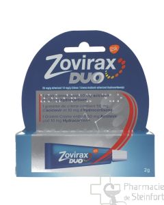 ZOVIRAX DUO 50MG/G + 10 MG/G 2 G TUBE FIEBERBLÄSCHEN Herpes