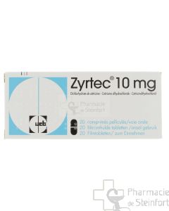 ZYRTEC 10 MG 20 COMPRIMES