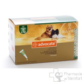 ADVOCATE SPOT ON PETIT CHIEN <4 KG 21x0,4 ML