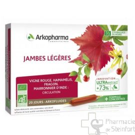 ARKOFLUIDE JAMBES LEGERES BIO 20 ampoules15ml
