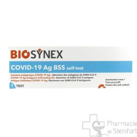 COVID 19 AUTOTEST NASAL RAPIDE antigenique AG Ag+ BSS BIOSYNEX 1 TEST