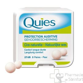 QUIES PROTECTION AUDITIVE CIRE NATURELLE  8 PAIRES