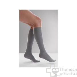 CHAUSSETTES DE CONTENTION (FEMME) VENOFLEX FAST® COTON CLASSE 2 Taille3 Long GRIS CHINE