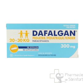 DAFALGAN GRAND ENFANT 300 MG 12 SUPPOSITOIRES