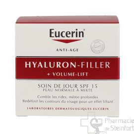 EUCERIN HYALURON-FILLER + VOLUME-LIFT Soin de Jour Peau Normale à Mixte SPF15 50ml