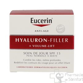EUCERIN HYALURON-FILLER + VOLUME-LIFT SOIN DE JOUR PEAU NORMALE A MIXTE SPF15 50ML