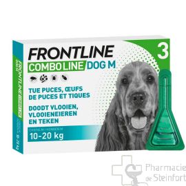 FRONTLINE COMBO LINE DOG CHIEN 10-20 KG M SPOT ON 3 PIPETTES