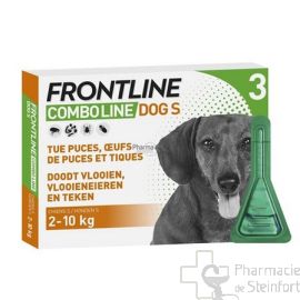 FRONTLINE COMBO LINE DOG CHIEN  S 2-10 kg SPOT ON 3 PIPETTES