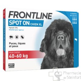 FRONTLINE SPOT ON CHIEN XL 40-60 KG  3 PIPETTES