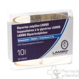 GLYCERINE SUPPOSITOIRES ADULTES 10 PIECES LAMBO