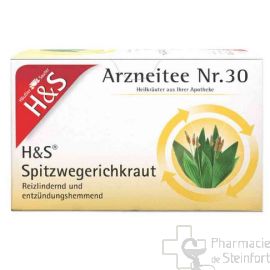 H+S Spitzwegerichkraut n°30 / Herbe de Plantain Lancéolé 20 sachets