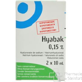 HYABAK NF 0,15% COLLYRE DUO 2x10 ML