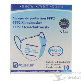 MASQUE FFP2 CERTIFIES  RESPIRATOIRES DENTALBEL 10 Masques