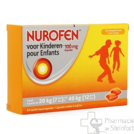 NUROFEN für Kinder 100 mg 24 Weichkapseln zum kauen