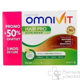 OMNIVIT HAIR PRO NUTRI REPAIR 120+60 COMPRIMES