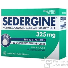 SEDERGINE 325 MG 2x 10 COMPRIMES EFFERVESCENTS