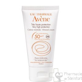 AVENE SOLAIRE CREME MINERALE TRES HAUTE PROTECTION SPF50+ VISAGE 50 ML