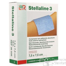 STELLALINE 3  7,5x7,5 12 compresses stériles      36038