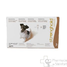 STRONGHOLD 60 MG 3 PIPETTES CHIEN 5,2-10 KG
