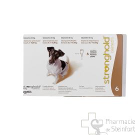STRONGHOLD 60 MG 6 PIPETTES CHIEN 5,2-10 KG