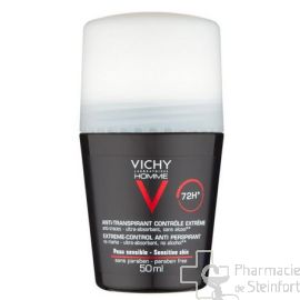 VICHY DEO HOMME ROLLER ANTITRANSPIRANT 72H PEAU SENSIBLE 50 ML
