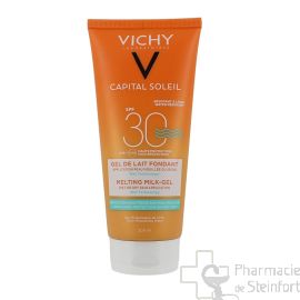 VICHY CAPITAL IDEAL SOLEIL GEL LAIT ULTRA FONDANT PEAU MOUILLÉE SPF30 200 ML