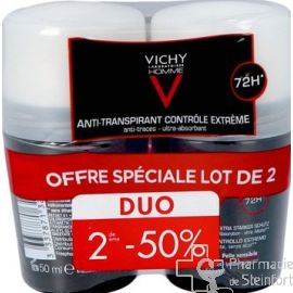 Vichy Homme Déo Anit-Transpirant 72h Roll-on Duo