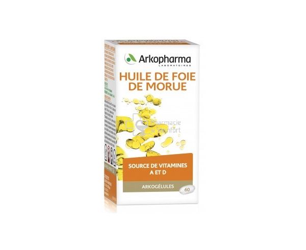 ARKOGELULES HUILE FOIE DE MORUE 60 CAPSULES - Circulation · Mémoire -  Pharmacie de Steinfort