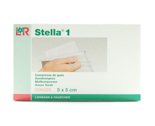 STELLA COMPRESSE DE GAZE STERILE 1/1 5X5 CM 40 PIECES - Compresses