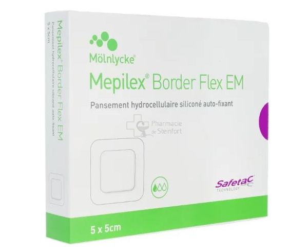 MEPILEX BORDER FLEX PANSEMENT HYDROCELLULAIRE AUTO-FIXANT SILICONÉ