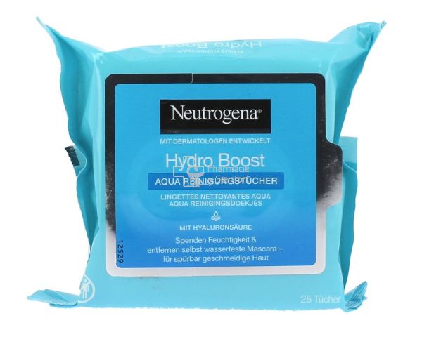 NEUTROGENA HYDROBOOST LINGETTES NETTOYANTES DEMAQUILLANTES 25