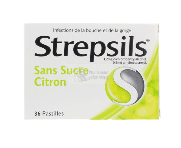 Strepsils Citron Sans Sucre Pastilles