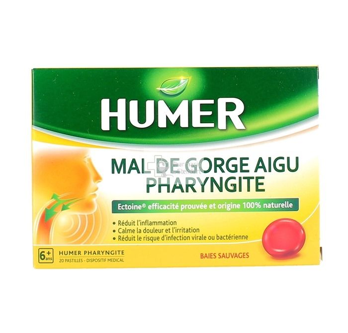 HUMER PHARYNGITE Mal De Gorge Aigu 20 PASTILLES - Gorge · Toux