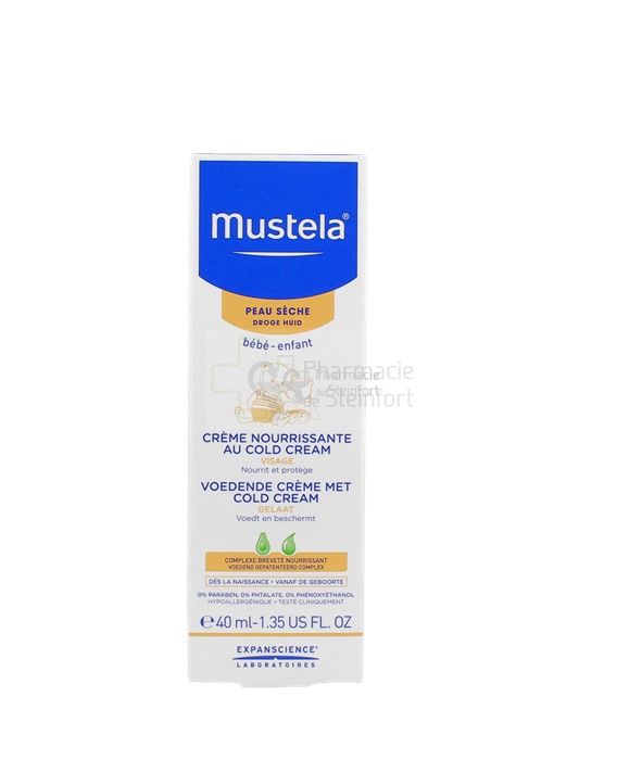 MUSTELA Peau Sèche CREME NOURRISSANTE COLD CREAM 40 ML - Nouveautés -  Pharmacie de Steinfort