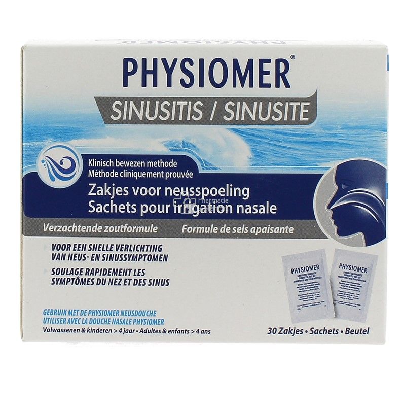 PHYSIOMER DOUCHE NASALE + 6 SACHETS SEL MER - Hygiène du nez - Pharmacie de  Steinfort